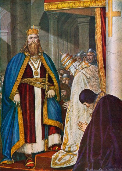 Charlemagne Crowned Roman Emperor on Christmas Day 800 by Tancredi Scarpelli